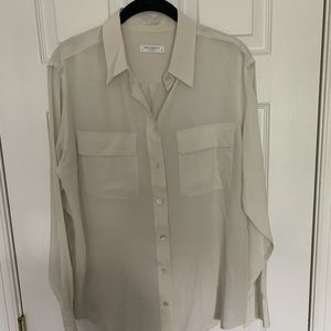 Equipment silk blouse ivory —size Small
